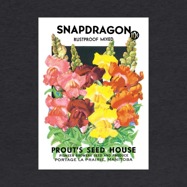 Vintage Snapdragons Seed Packet by MasterpieceCafe